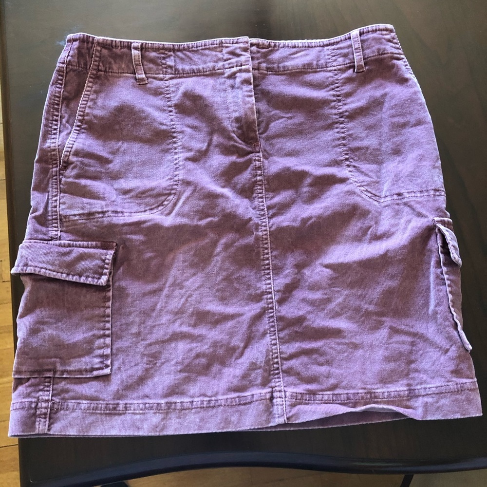J. Jill Purple Corduroy Skirt